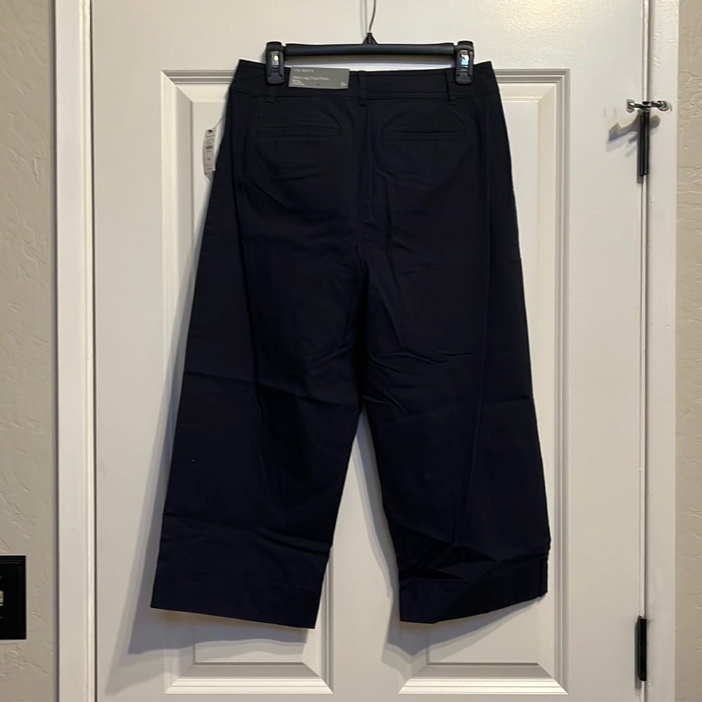 Talbots wide leg crop chino